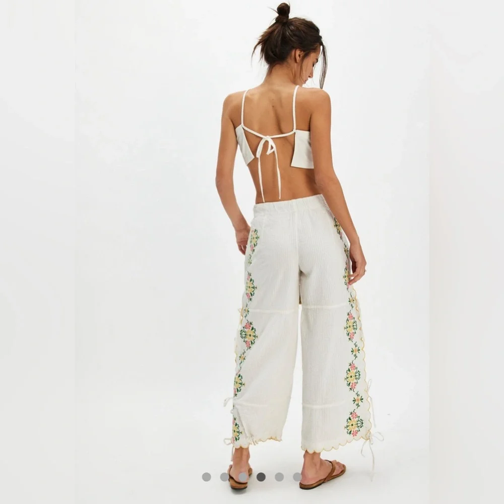 Free People Spring Breeze tie Pants - Picture 2 of 8